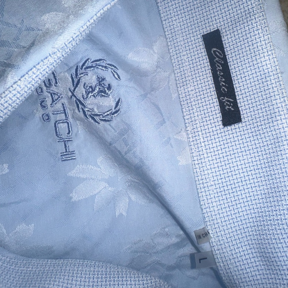 Bugatchi Men Large Classic Fit “Flower” Pattern Shirt - Picture 8 of 9